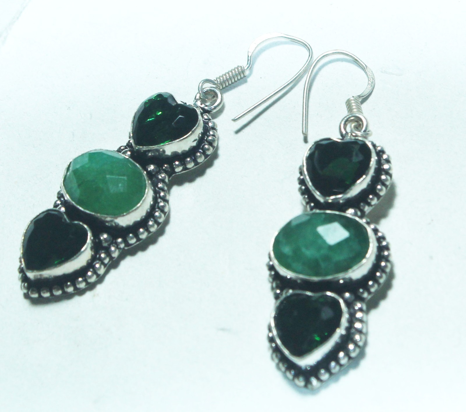 Green Onyx Peridot Gemstone Handmade Earring Jewelry Earring Size 1.5 Inches