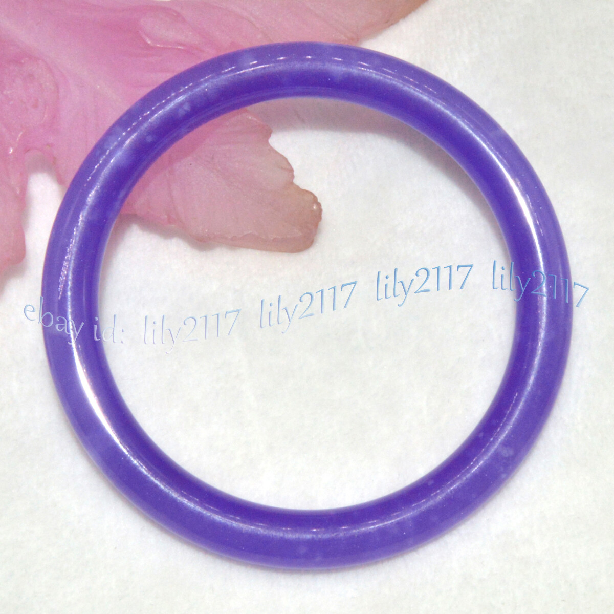 Natural Lavender Purple Jadeite Jade Gemstone Bangle Bracelet 54-65mm Jewelry