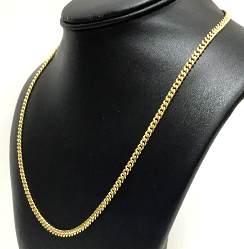 (MA3) JLA 10k Yellow Gold 9.1 Grams 3.7mm Cuban Link Chain Necklace 24″