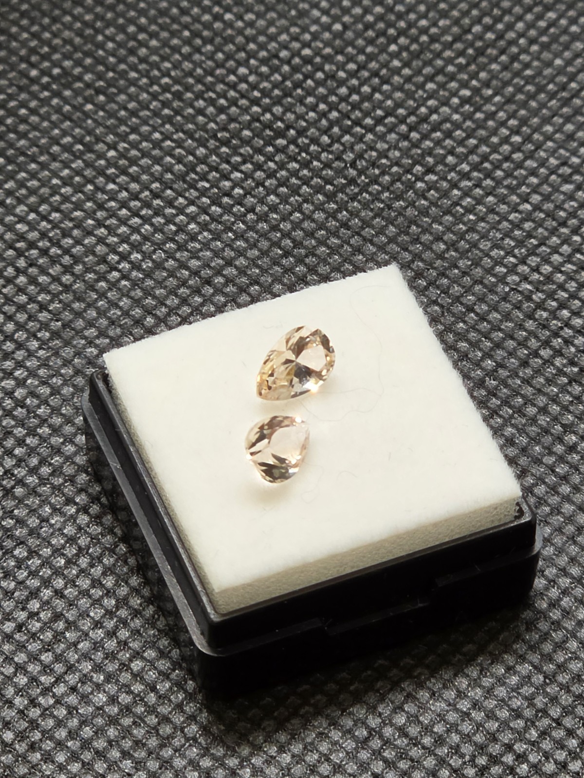 1.6ctw Champagne Katlang Imperial Topaz Pair Pear Cut Pakistan Prized Collectors