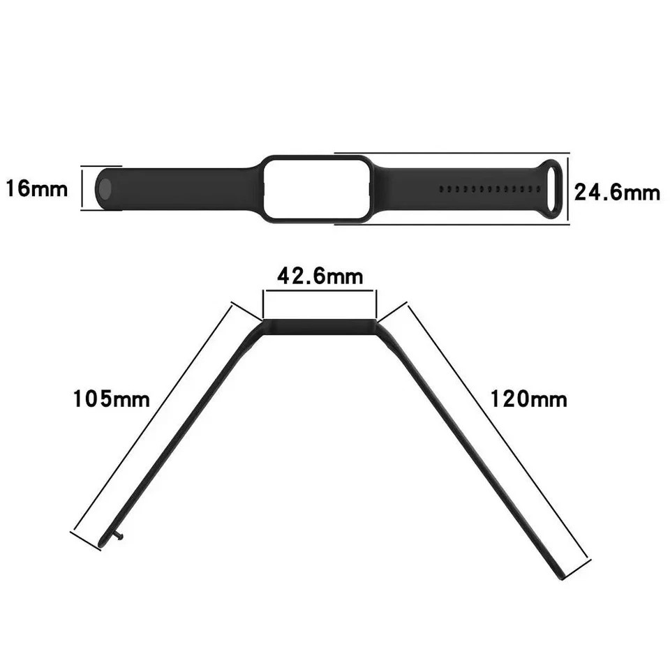 Silicone Strap for Amazfit Band 7 Replacement Bands Soft Adjustable Wristbands