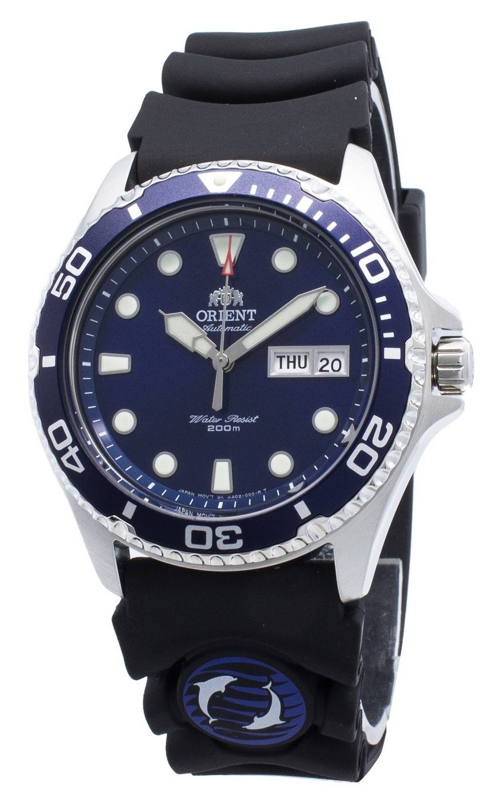 Orient Ray II Blue Dial Analog Rubber Strap FAA02008D9 Automatic 200M Mens Watch