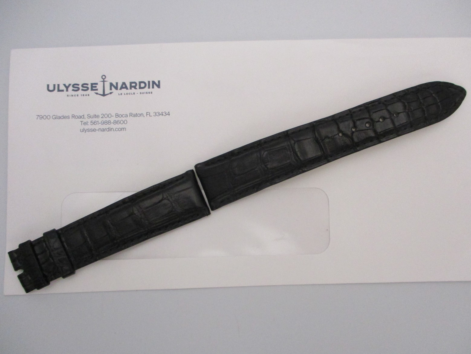 ULYSSE NARDIN Watch & Chronograph 21mm x 18mm Padded Black Strap Bands 125+85mm