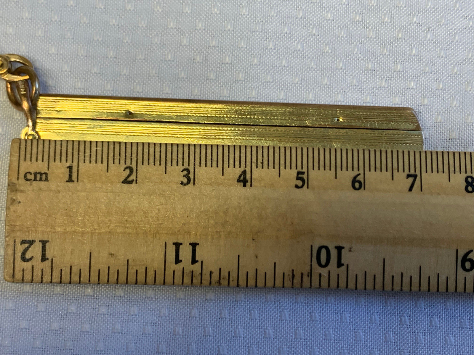 Gold Filled Pocket Watch Fob 35.89g Fine Jewelry 11.5″ Curb Link w/ Comb Pendant