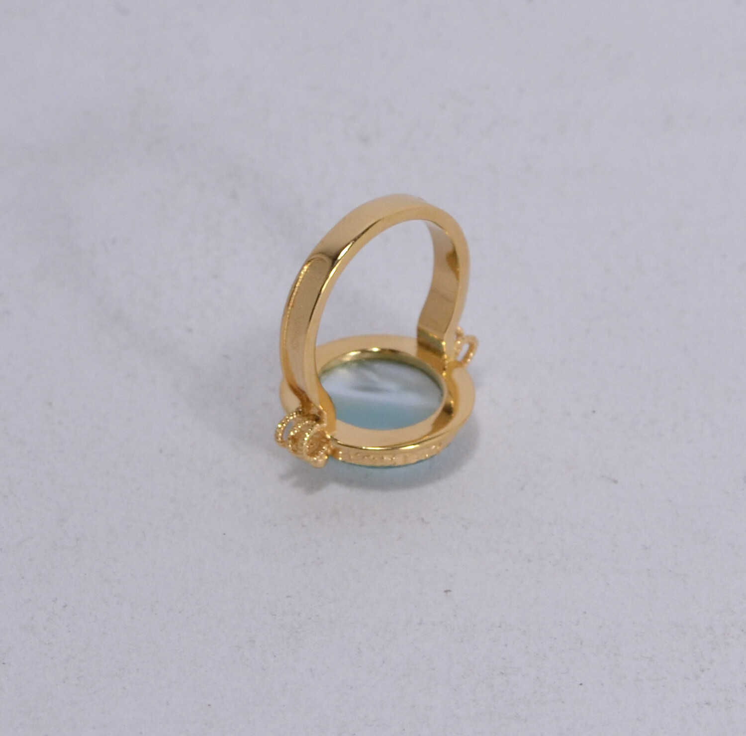 Tagliamonte Ring Silver 925 With Stained Glass Inlay Blue Red TGN 975 Size 15