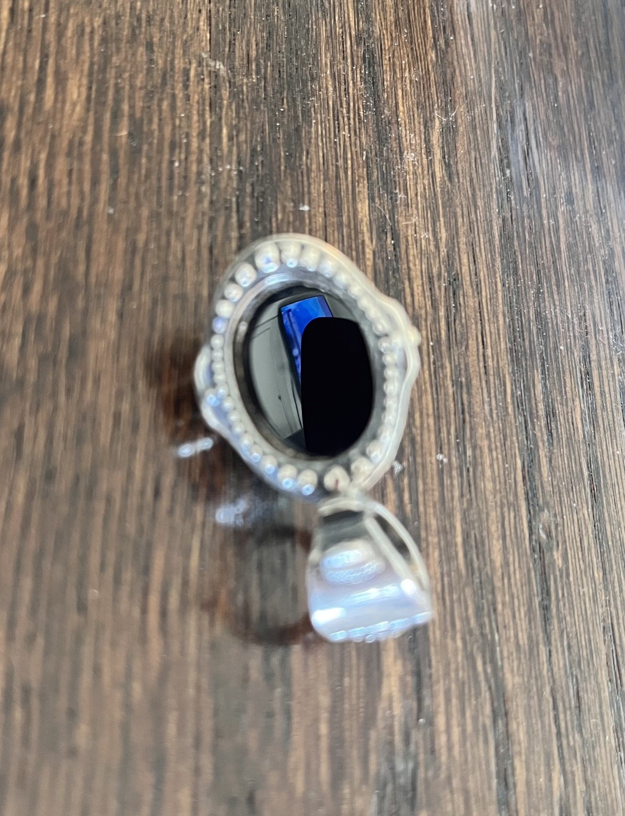 Lagos Caviar Two Tone Silver & Gold Black Onyx Pendant