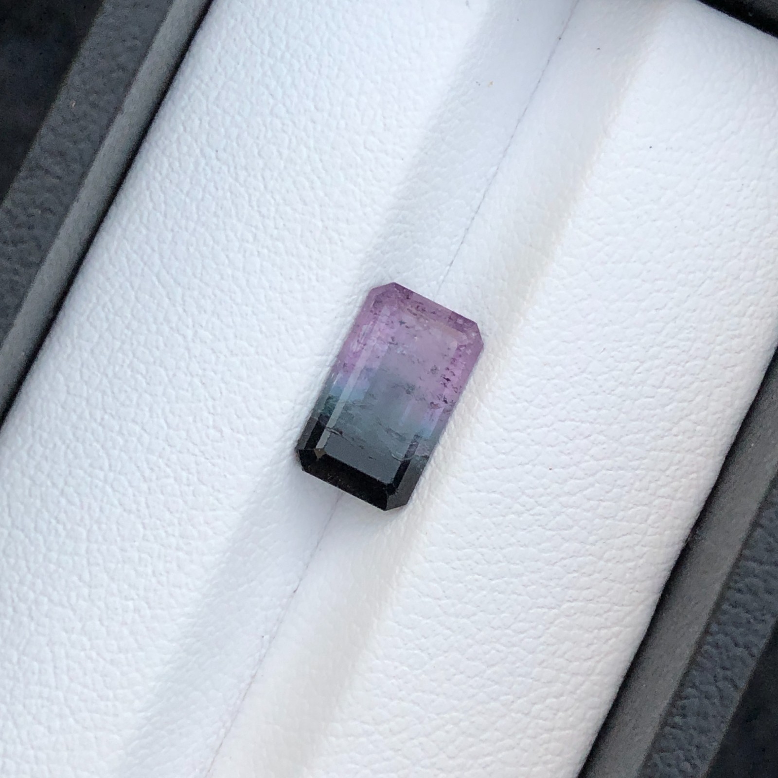 2.95 Carat Natural Loose Tri Tourmaline Emerald Cut Gemstone | Unheated