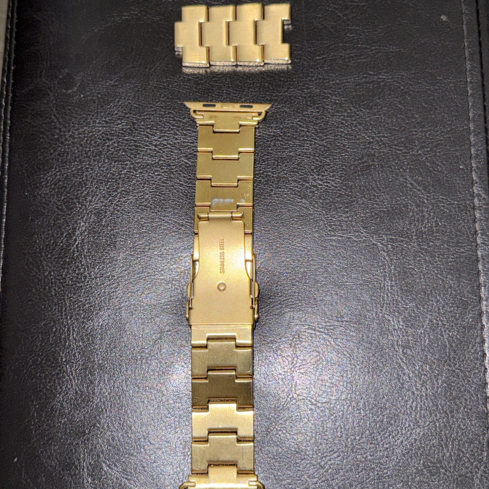 Apple Watch 42MM Band Genuine Diamond 5 Carat Gold Plated Preowned
