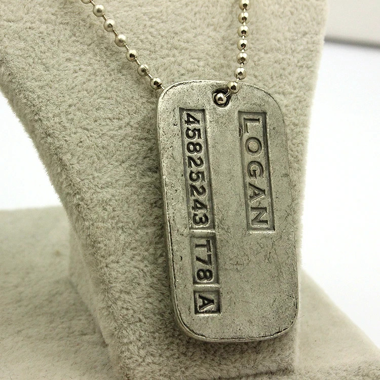 X-Men Origins Wolverines Dog Tag ID Necklace Marvel X Men Logan pendant jewelry