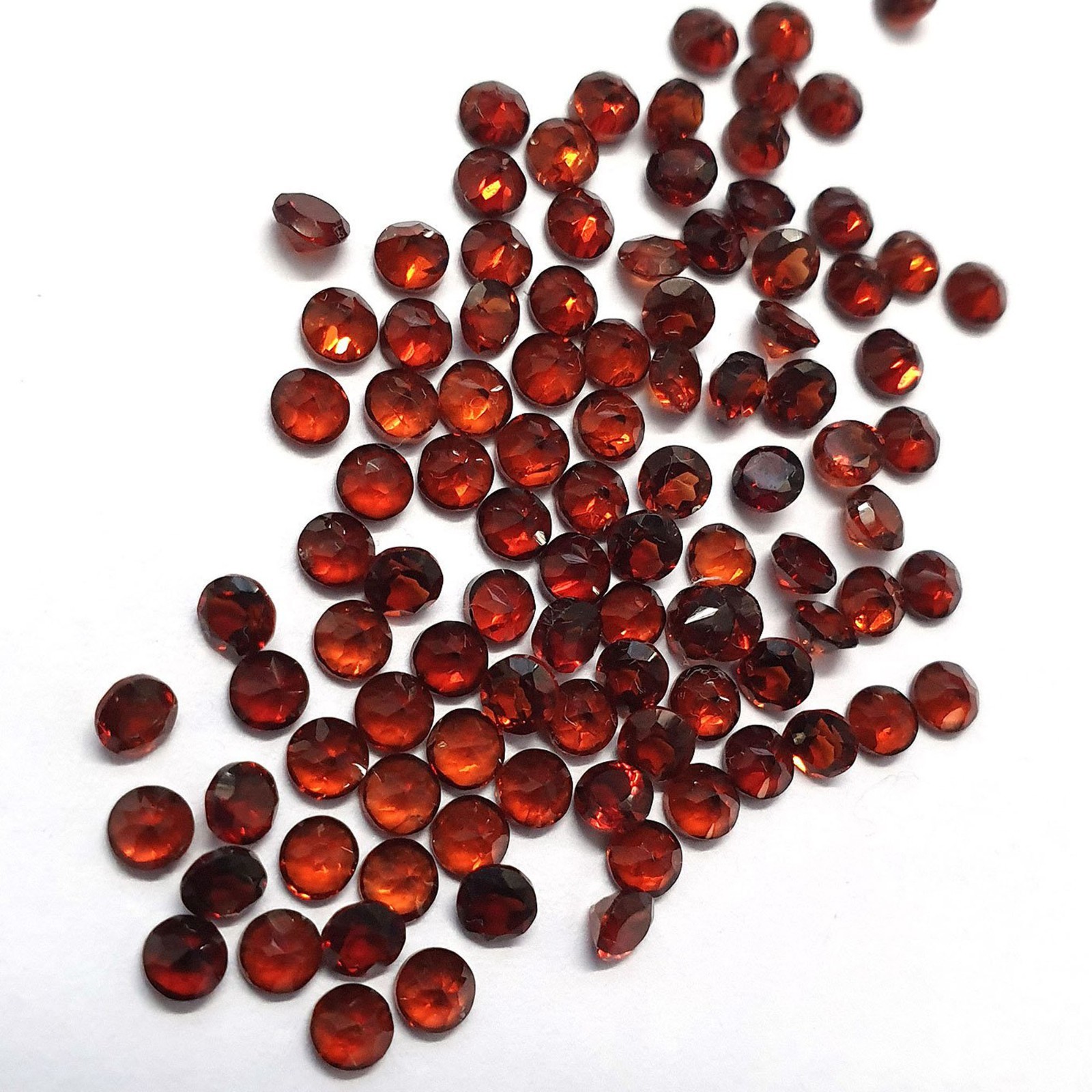 Natural Garnet Mozambique Round Faceted Cut 3mm To 10mm Loose Gemstone