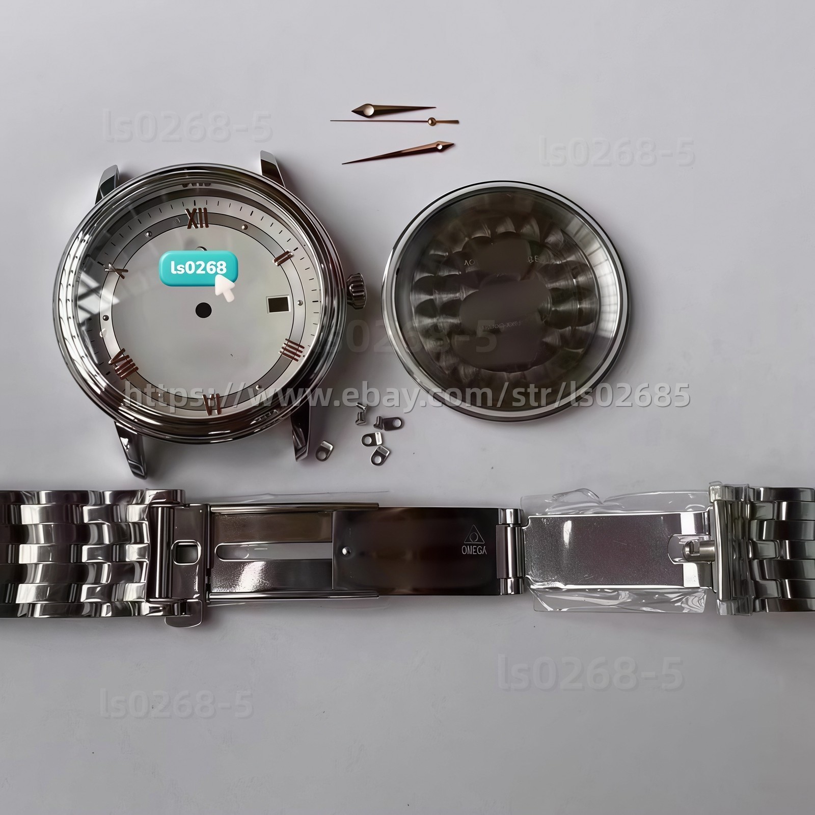 For DIY 39.5mm Watch Steel Case kit For 2824 9015 2892 movement