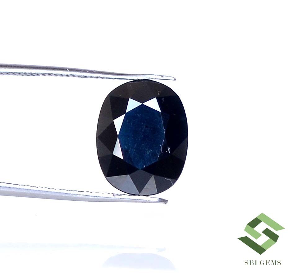 12.50×9.80 mm IGI Certified Natural Blue Sapphire Oval Cut 4.95 CTS Loose Gems