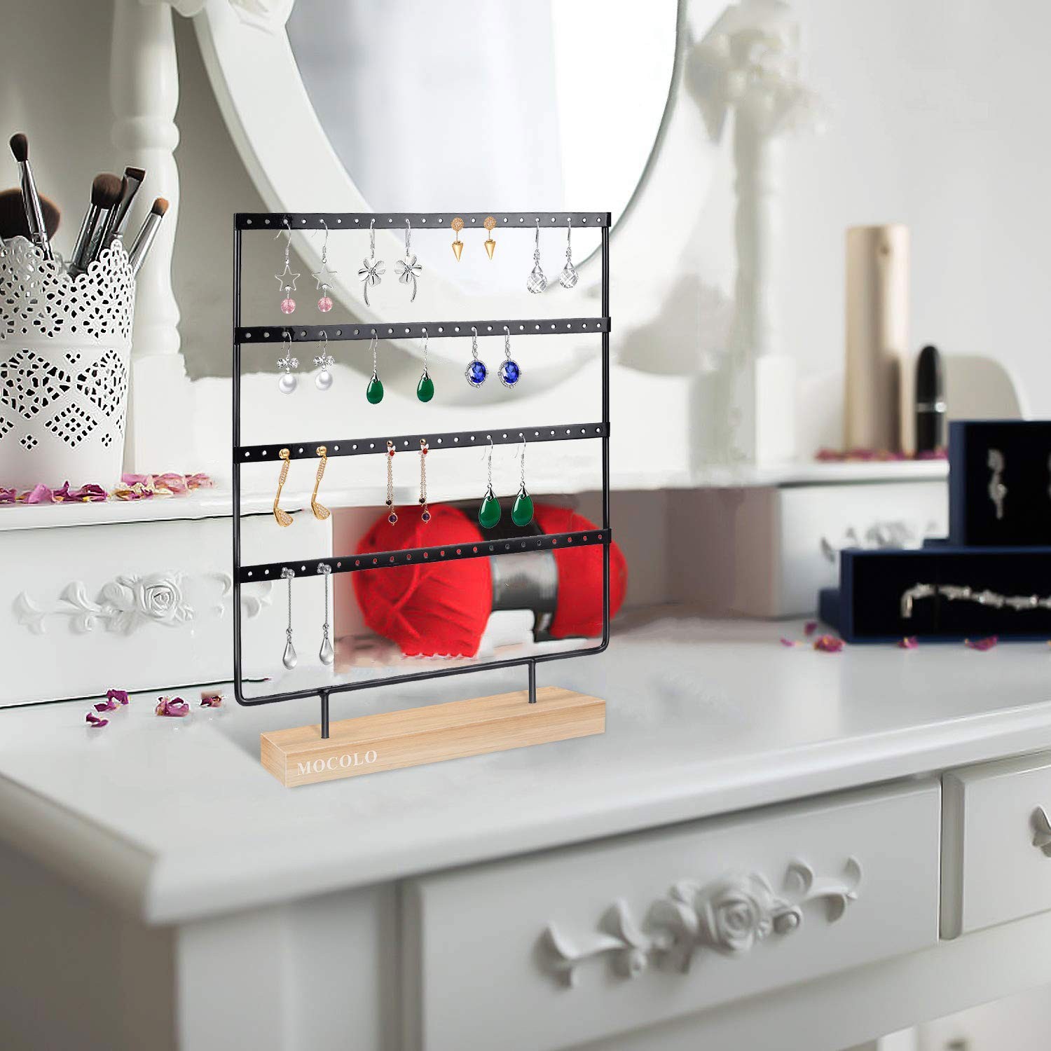 Mocolo Earring Holder Stand, Earring Organizer Display Holder Stand for Hangi…