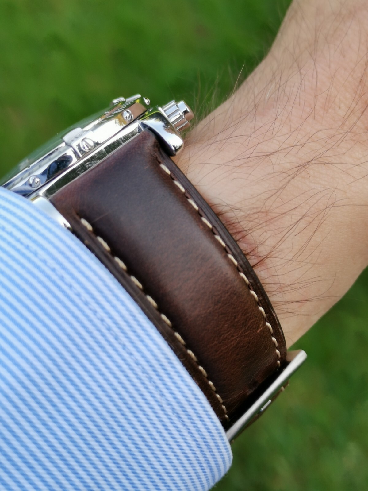 Handmade Premium Calf Skin Leather Watch Strap Band Brown 18mm 20mm 22mm 24mm