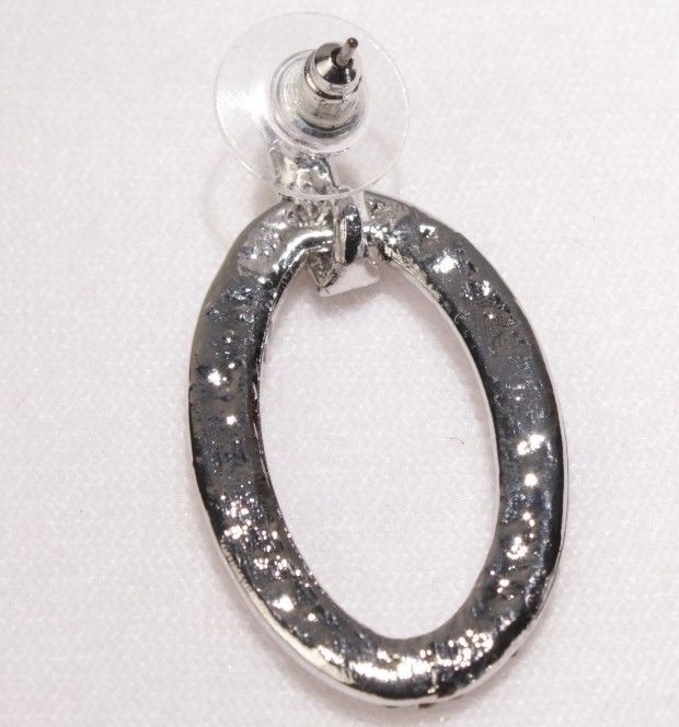 Pierced Earrings Crystal Super Bling 1.5″ Tear Drop Wedding Formal Prom Pageant
