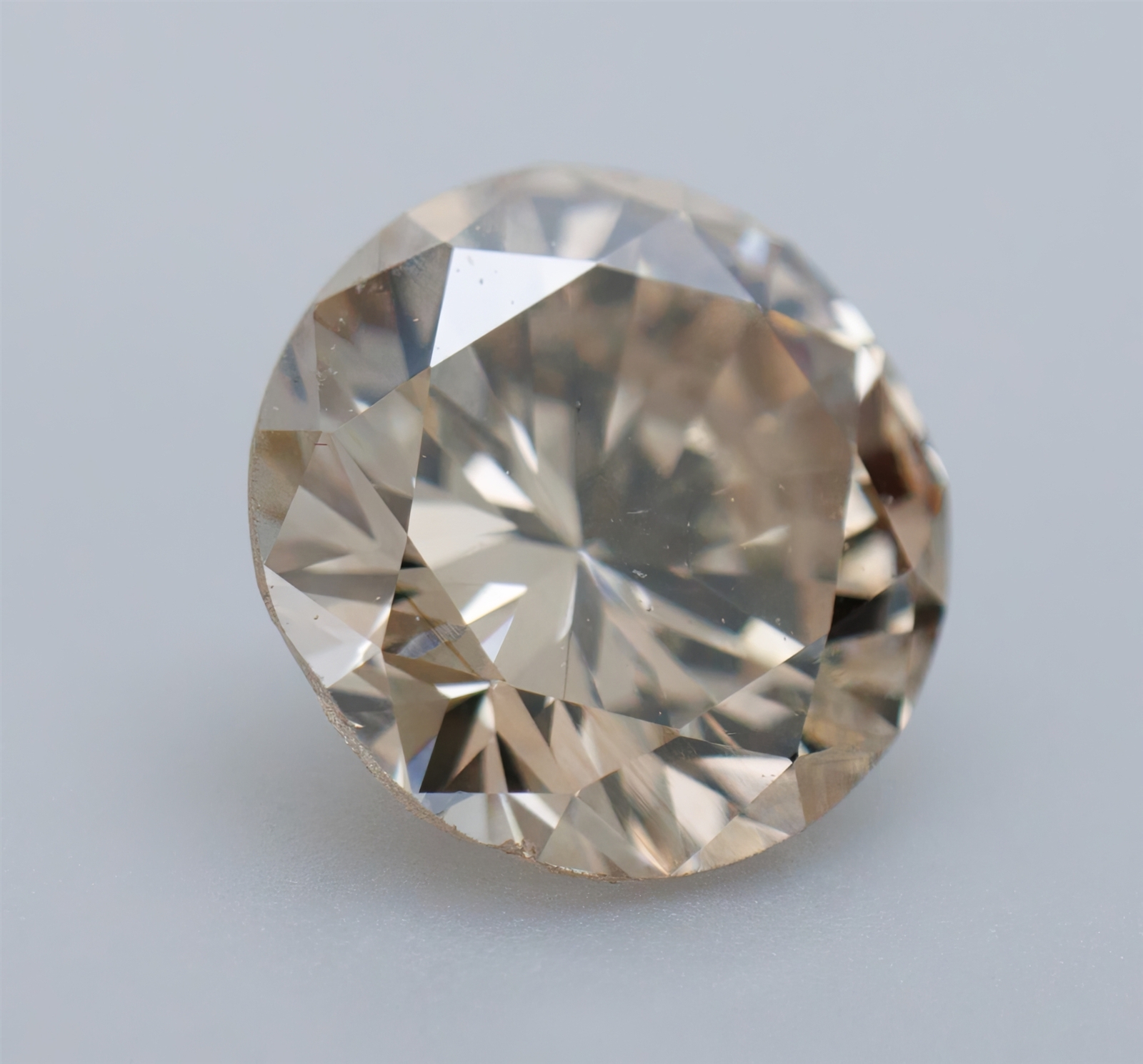 GIA Natural Loose Diamond Round Brilliant Vintage Light Brown 0.82ct VS2 W-X