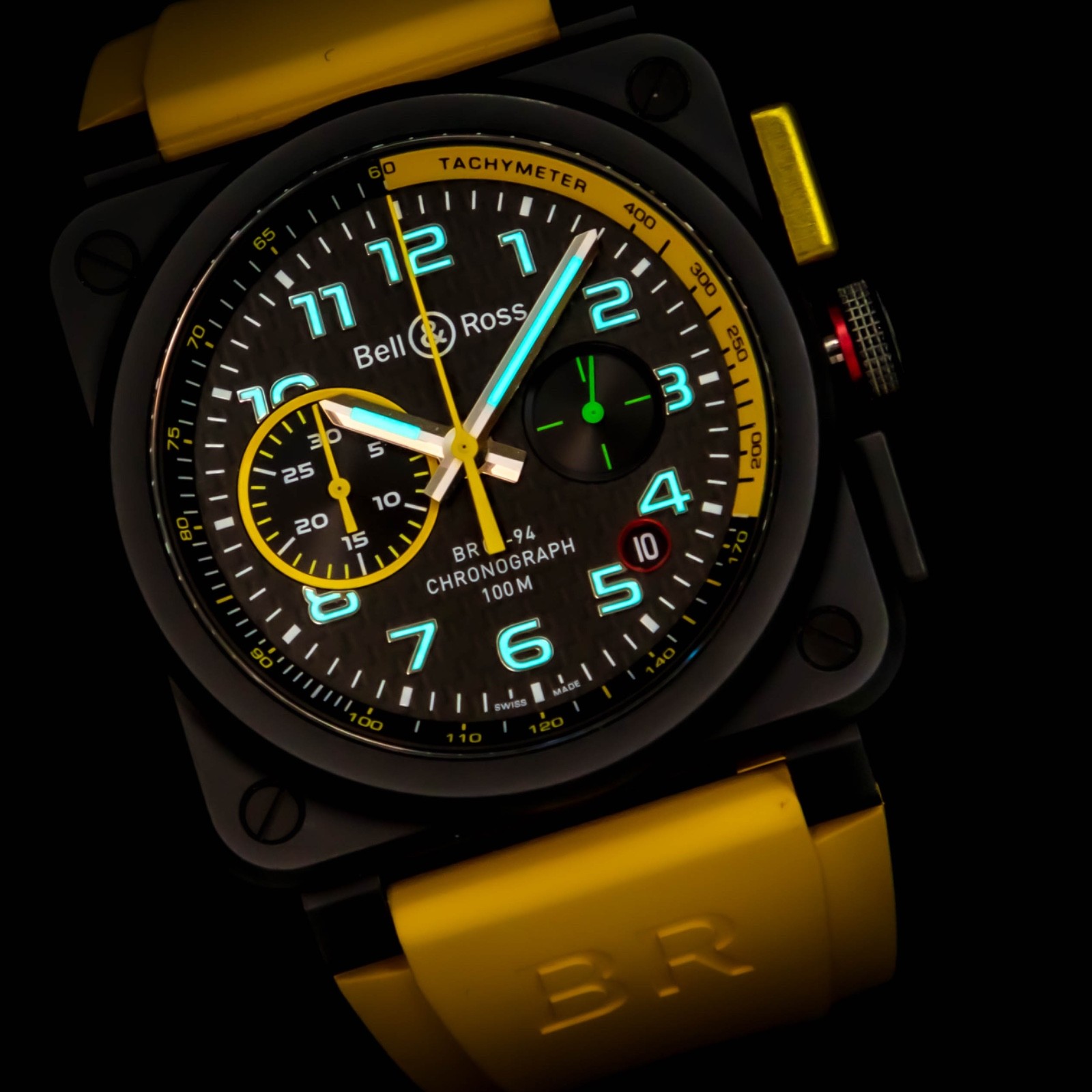 Bell & Ross BR 03-94 Steel Yellow and Black BR0394 RS17