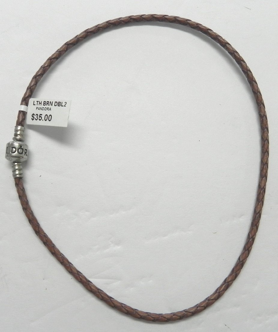 S893 Pandora Double Brown Leather Bracelet 590705CBN-D2 – Size 38 cm