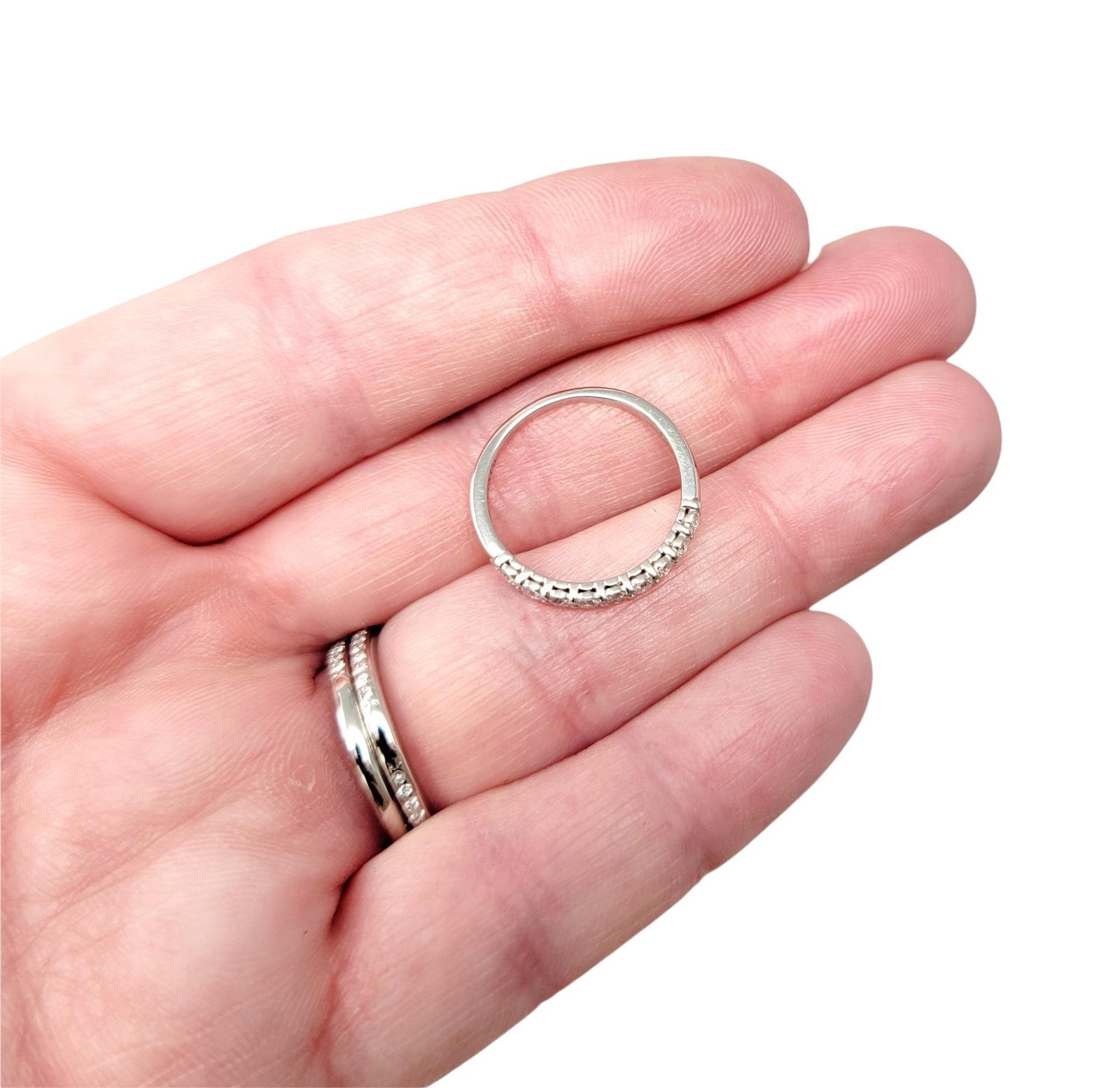 Tiffany & Co. Embrace Semi-Eternity 9 Round Diamond Band Ring in Platinum