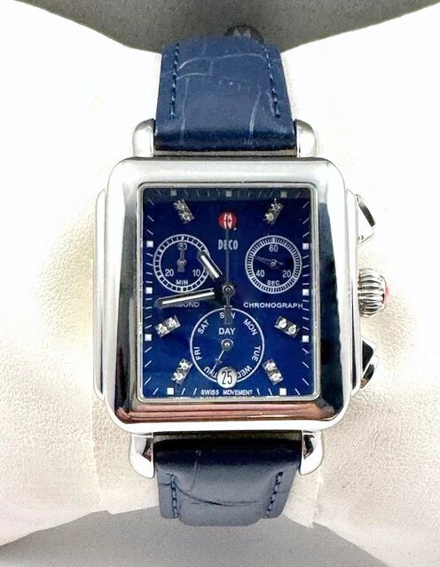 Women’s Diamond Michele Chronograph Deco Watch in Exc Cond.