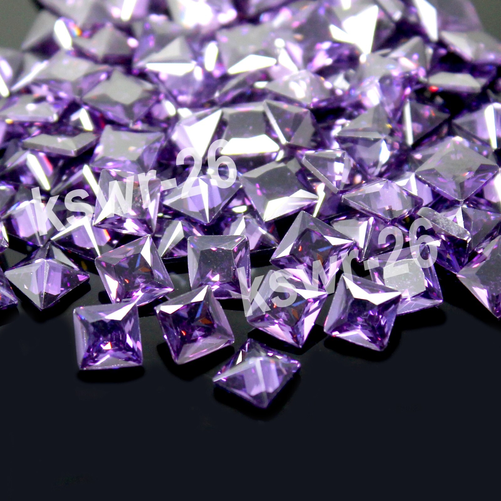 Natural Boysenberry Sapphire Calibrated 4.50 MM Princess Cut Gemstone 500 Pc Lot