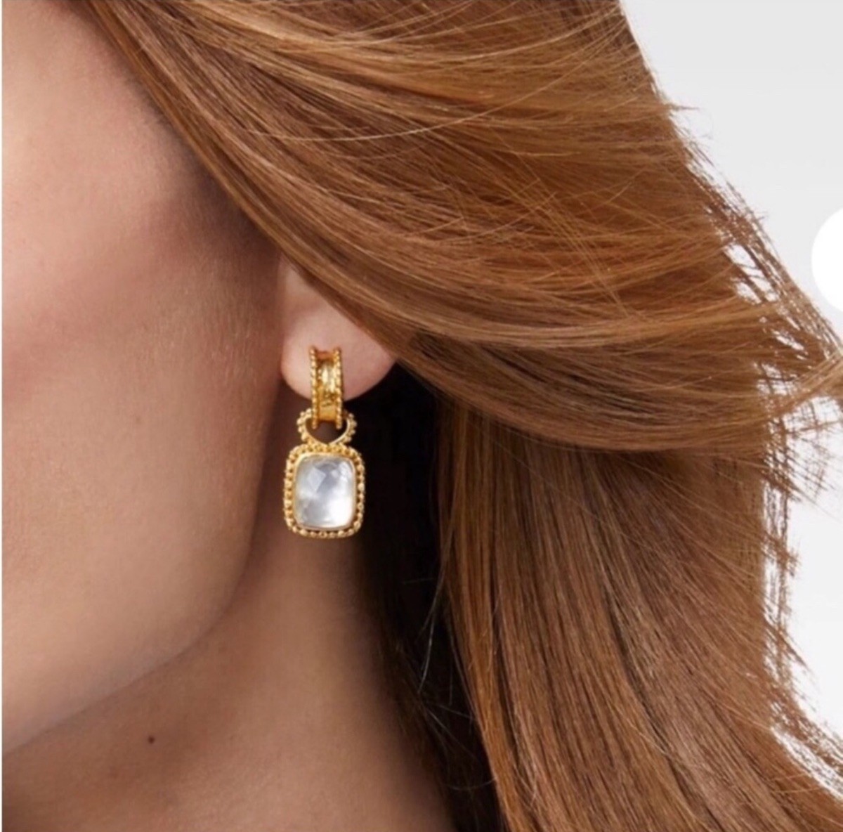Brand New. $165 Julie Vos Marbella Hoop And Charm Earring