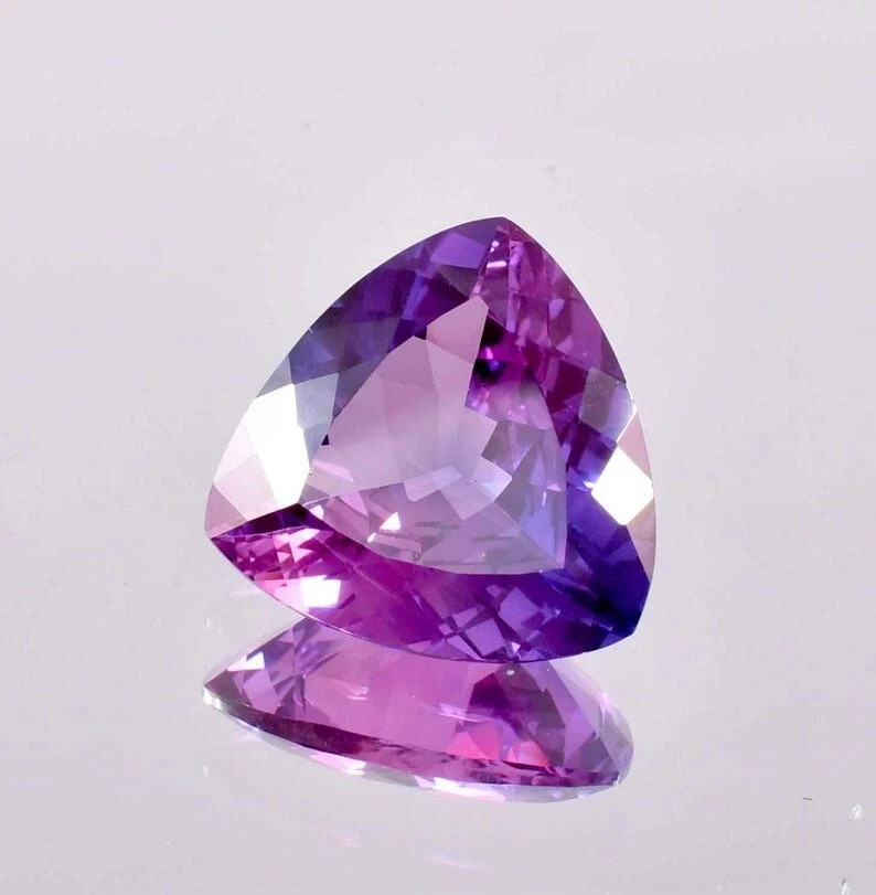 9.50 Ct Natural Ceylon Purple-Pink Sapphire Certified Trillion Loose Gemstone