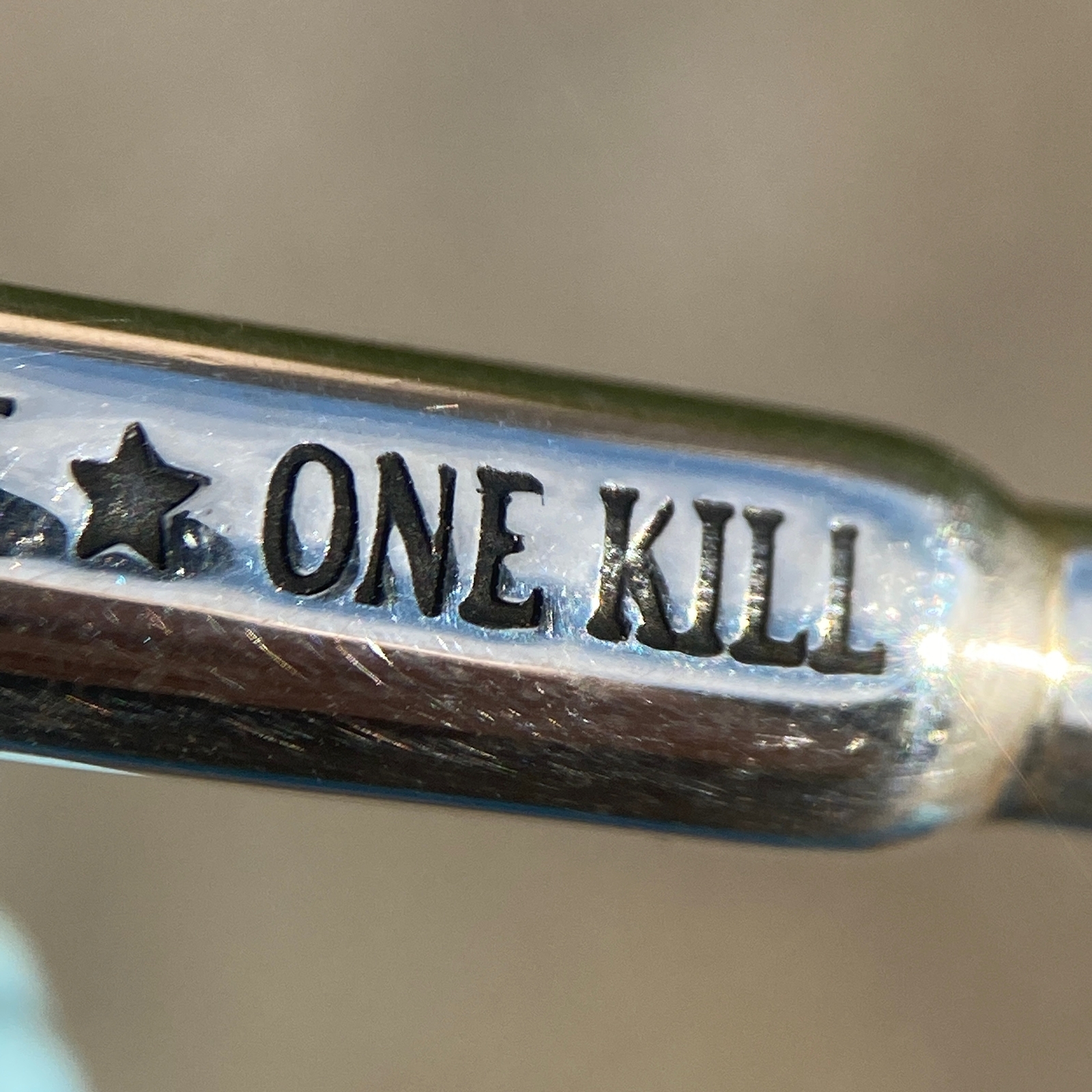 Real 925 Sterling Silver One Shot One Kill Rifle Bullet Military Sniper Pendant