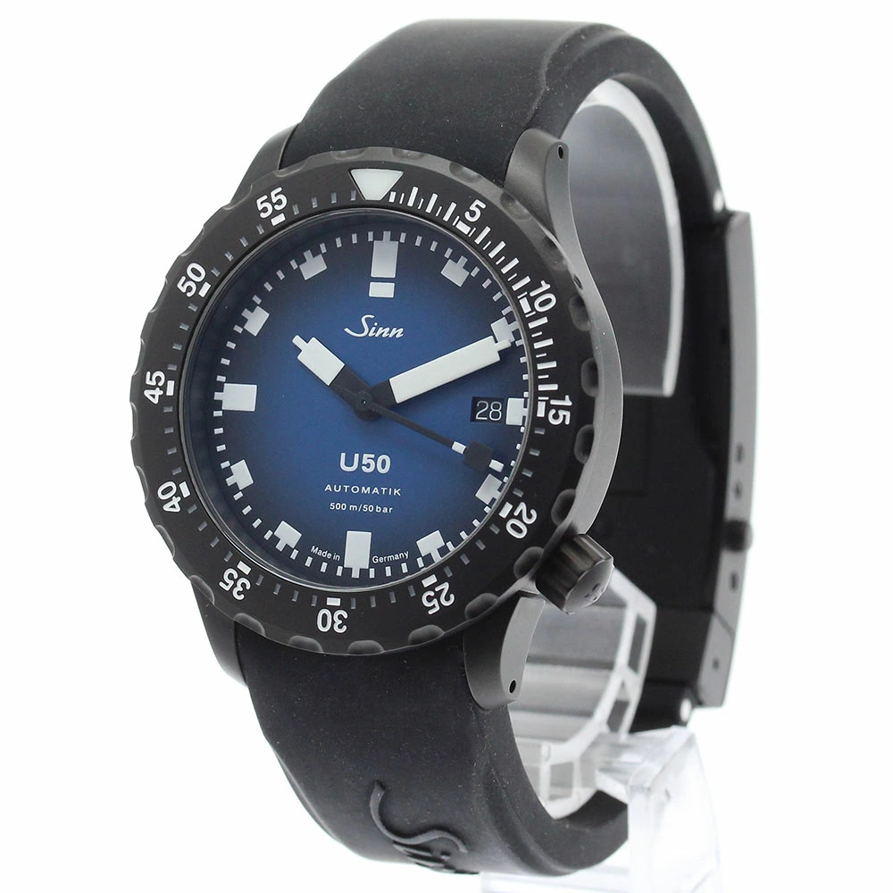 Sinn U50.S.BS Automatic Diver’s Watch 41mm Blue Men’s Box Papers