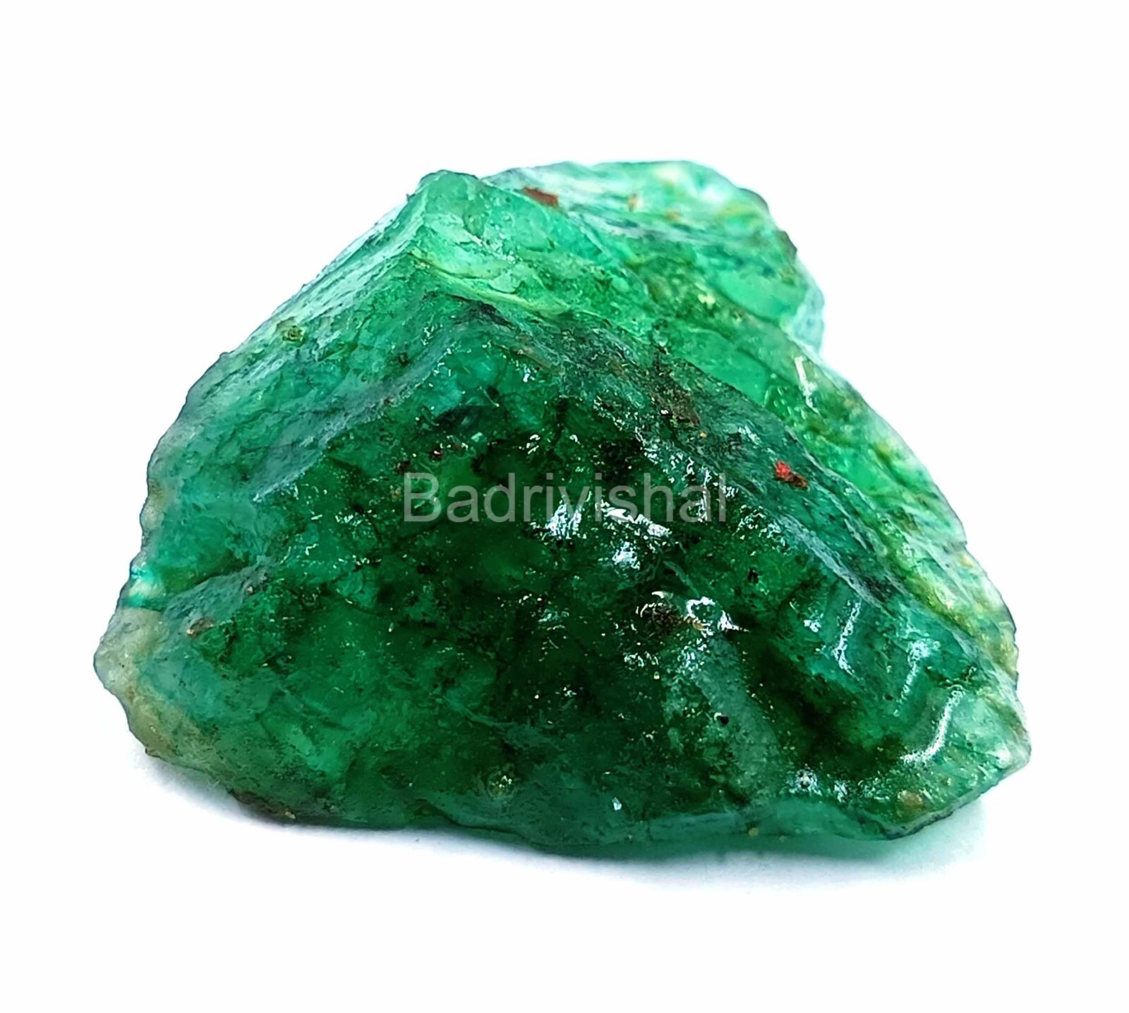 82 Ct Natural Colombia Rough Green Emerald Certified (Color Dyed) Gemstone EKT