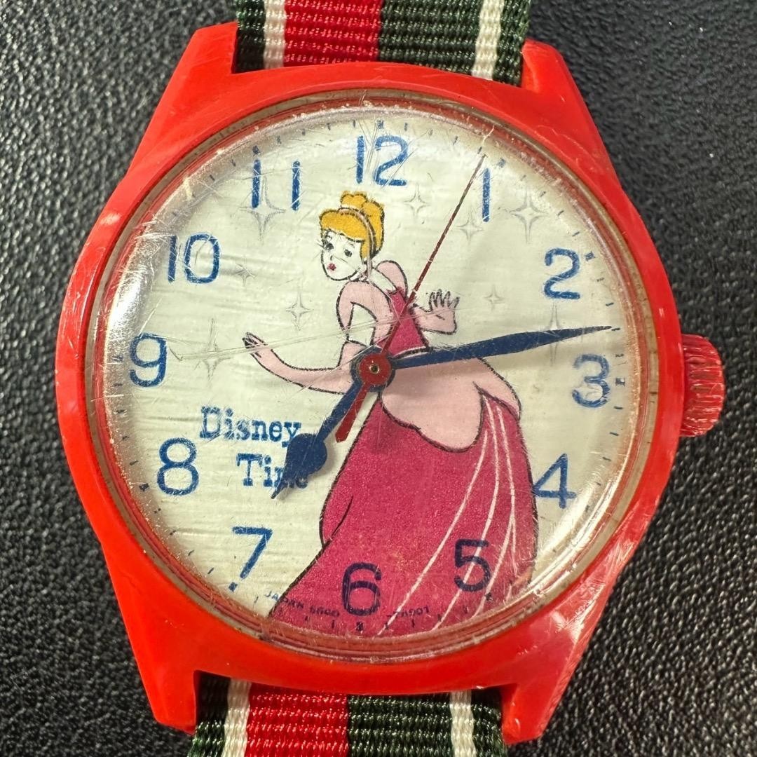 SEIKO 6640-6000 Disney Time Cinderella Hand-Wound Watch From Japan