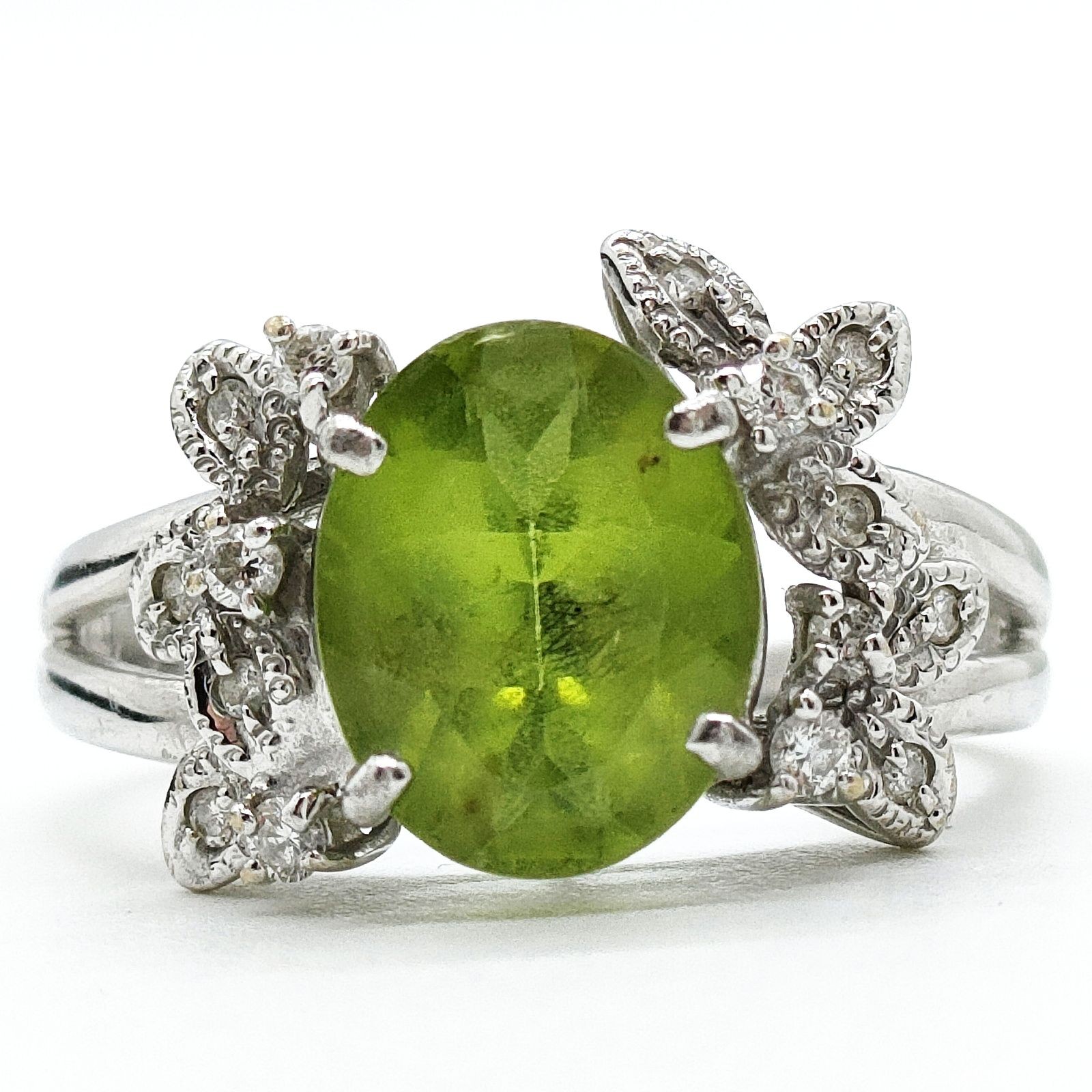 Jewelry Ring Peridot 2.52ct White Gold 2336011