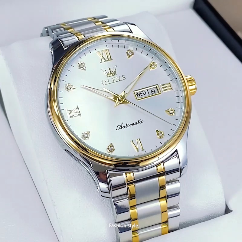 OLEVS 9955 Multi-functiom Date Display Luminous Male Business Mechanical Watch