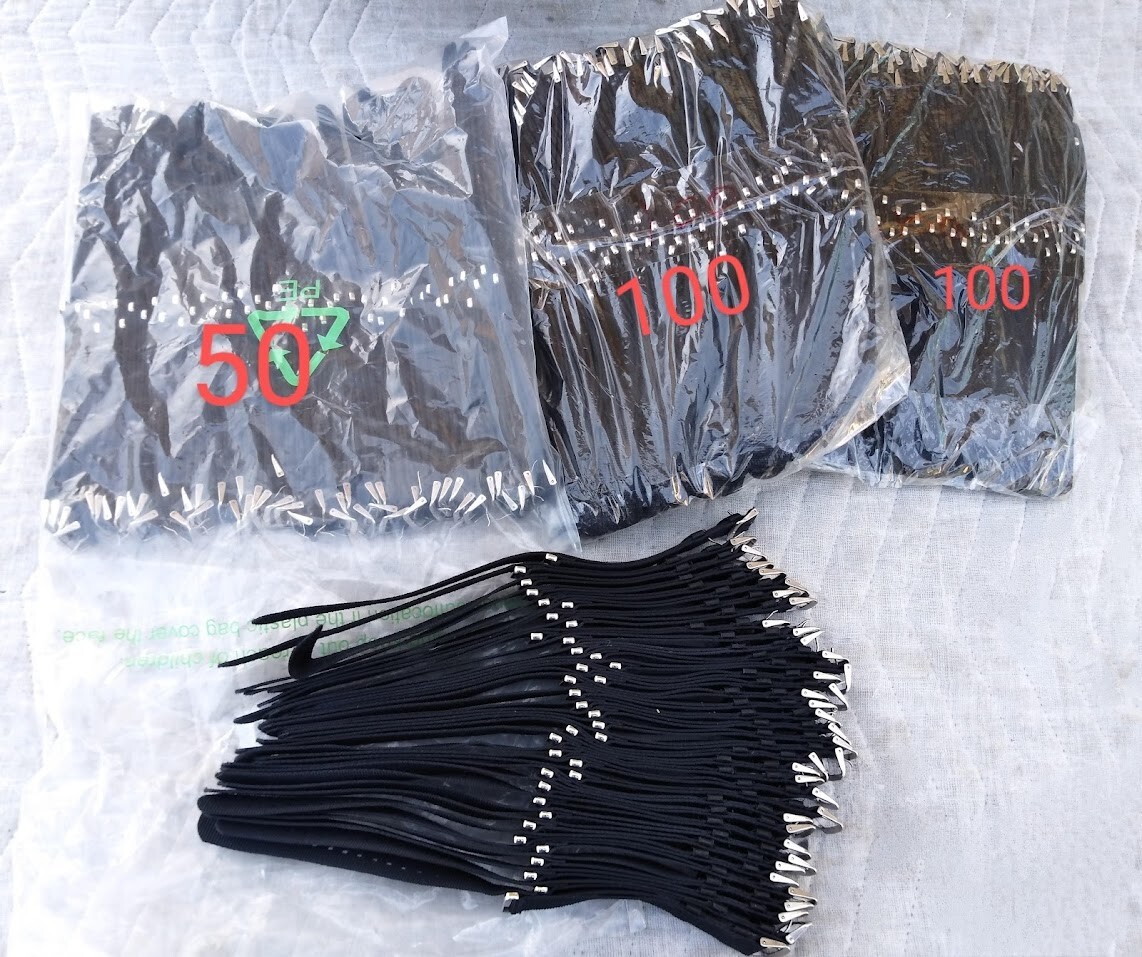 Lot of 275 Black Military Style WRISTWATCH BANDS 20mm-25.5cm New old/stock Bulk