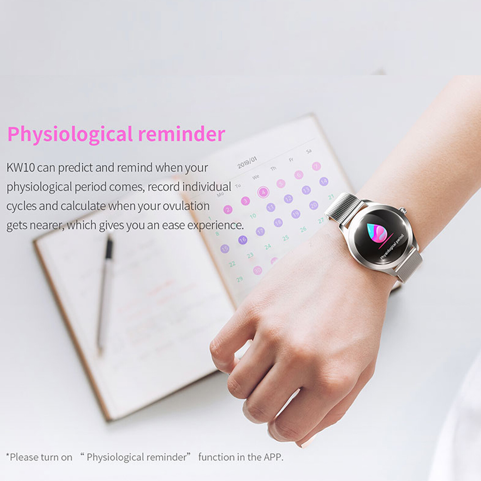 Women Smart Watch Fitness Tracker Sleep Monitor Smartwatch for Android iOS