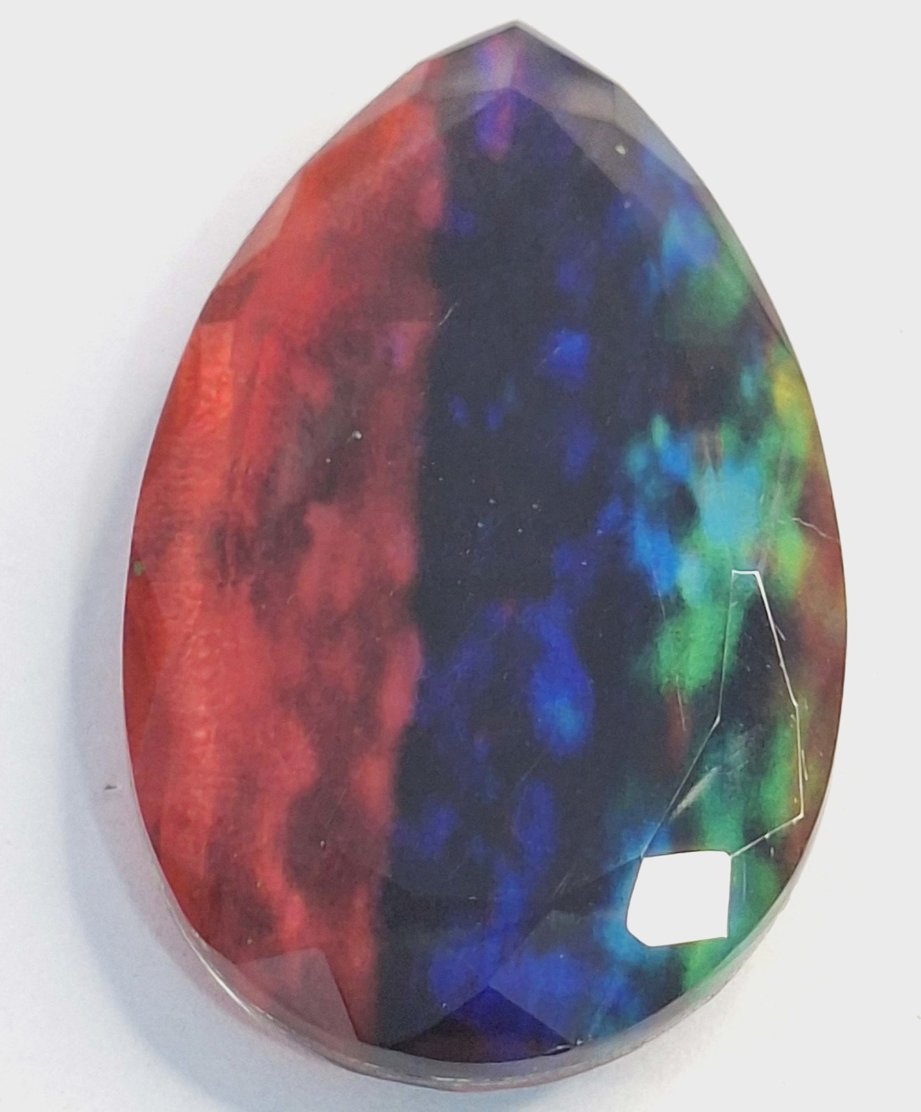 Awesome Doublet Ammolite Pear Cut 58-60 Ct Natural Loose Gemstone RK1027