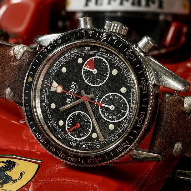 Vintage Chronograph Valjoux 3Reg LeJour 70s Watch 39mm JP Pingouin C O Swiss