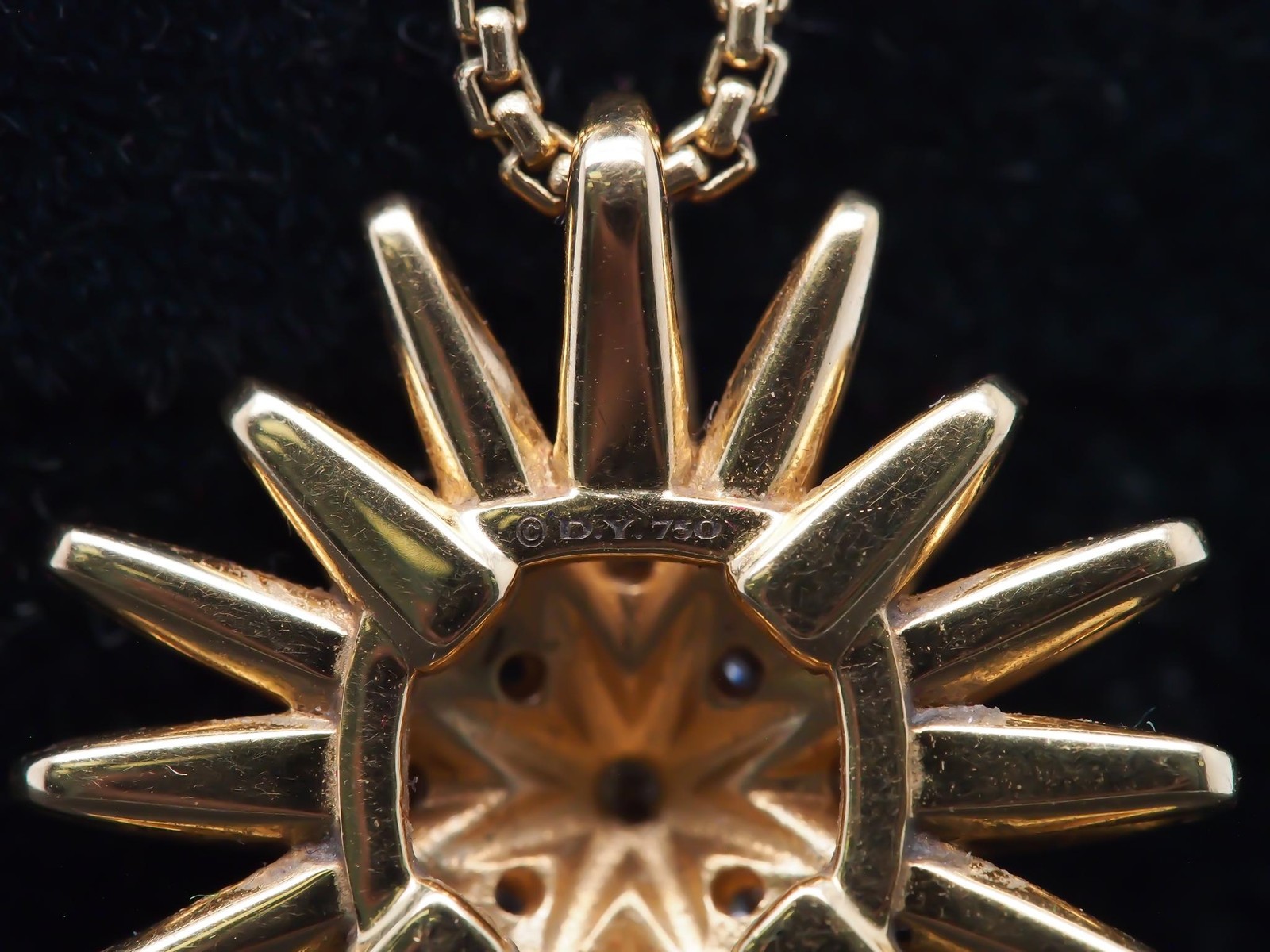 Estate David Yurman Starburst Pendant Necklace 20mm – VHK#948A