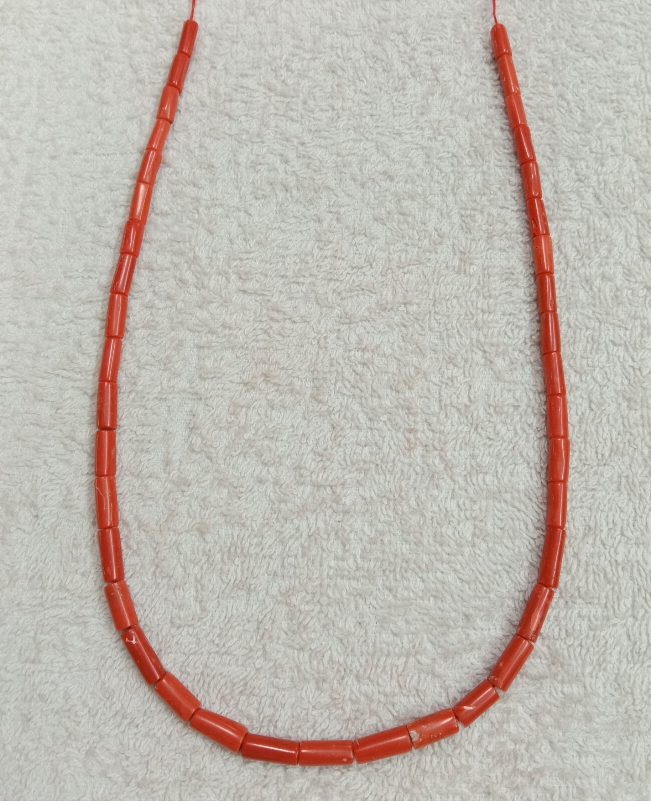 16″INCHES 100% Natural Italian coral pipe Beads.AA quality.Size 4x10mm to 5x11mm