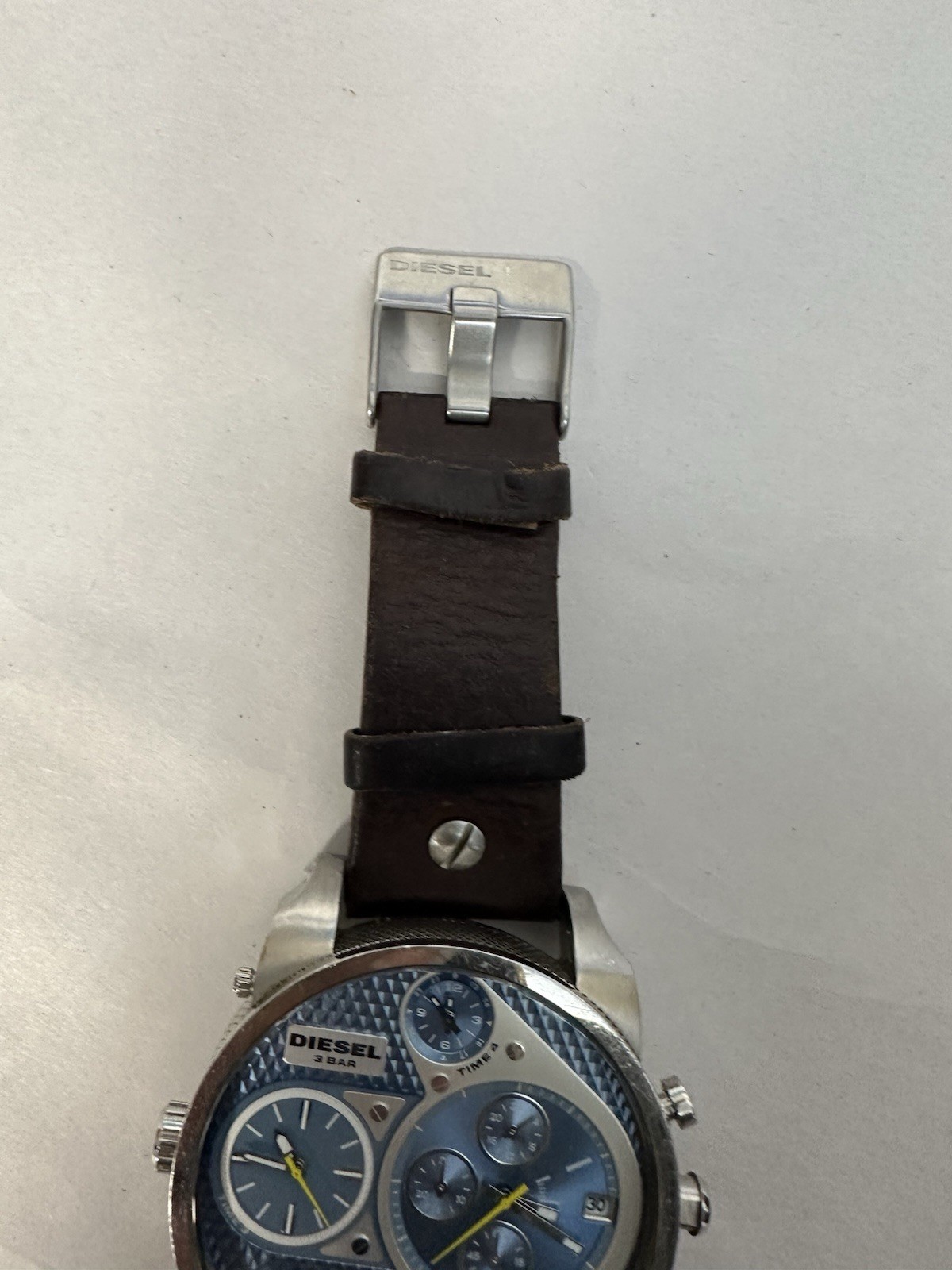 DIESEL DZ-7322 Mr. Daddy 3 Bar Chronograph Blue Dial Men’s Watch (NEEDS BATTERY)