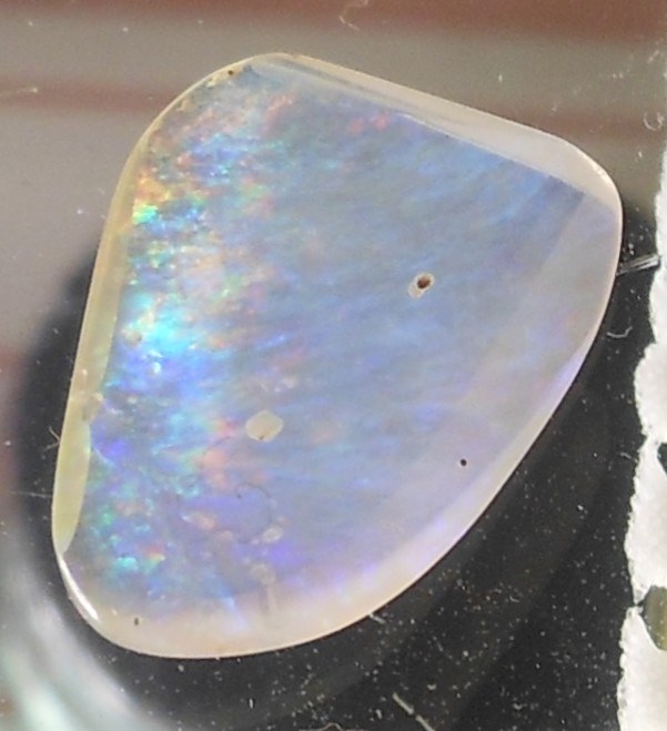 Rare 2.15ct Mexican Fire Opal freeform size dimensions=13.7mm x 10mm x 2.3mm
