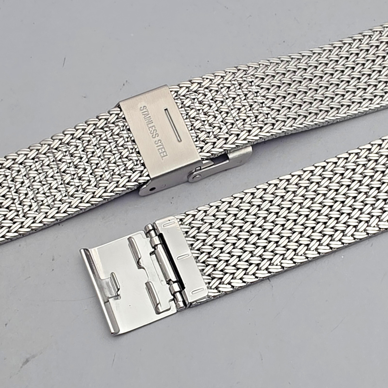 Unbranded Stainless steel mesh watchband/Bracelet 20mm Woven Texture