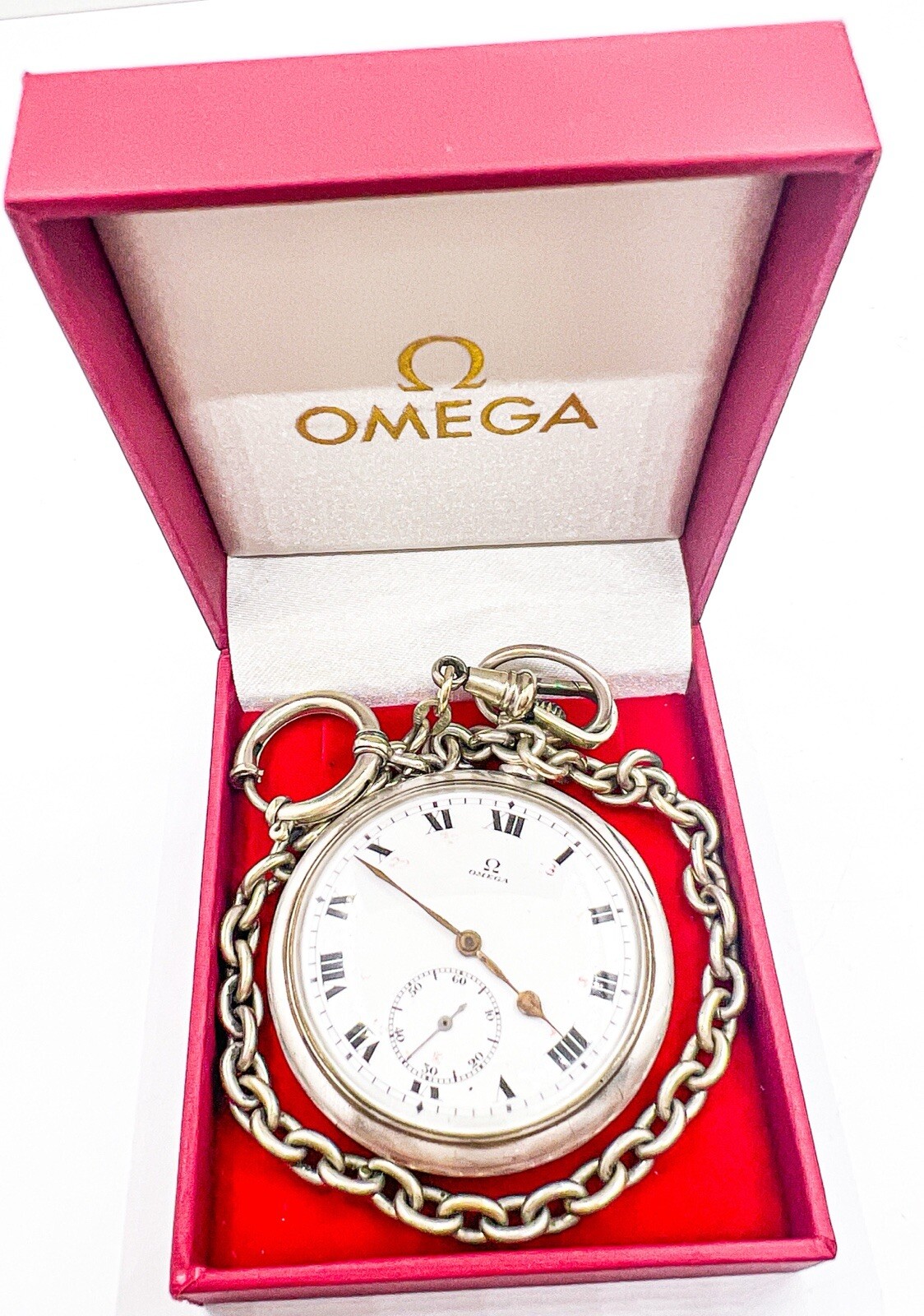 Omega 48.5mm Grand Prix Pairs 1900 Pocket Watch Mechanical Wind Working