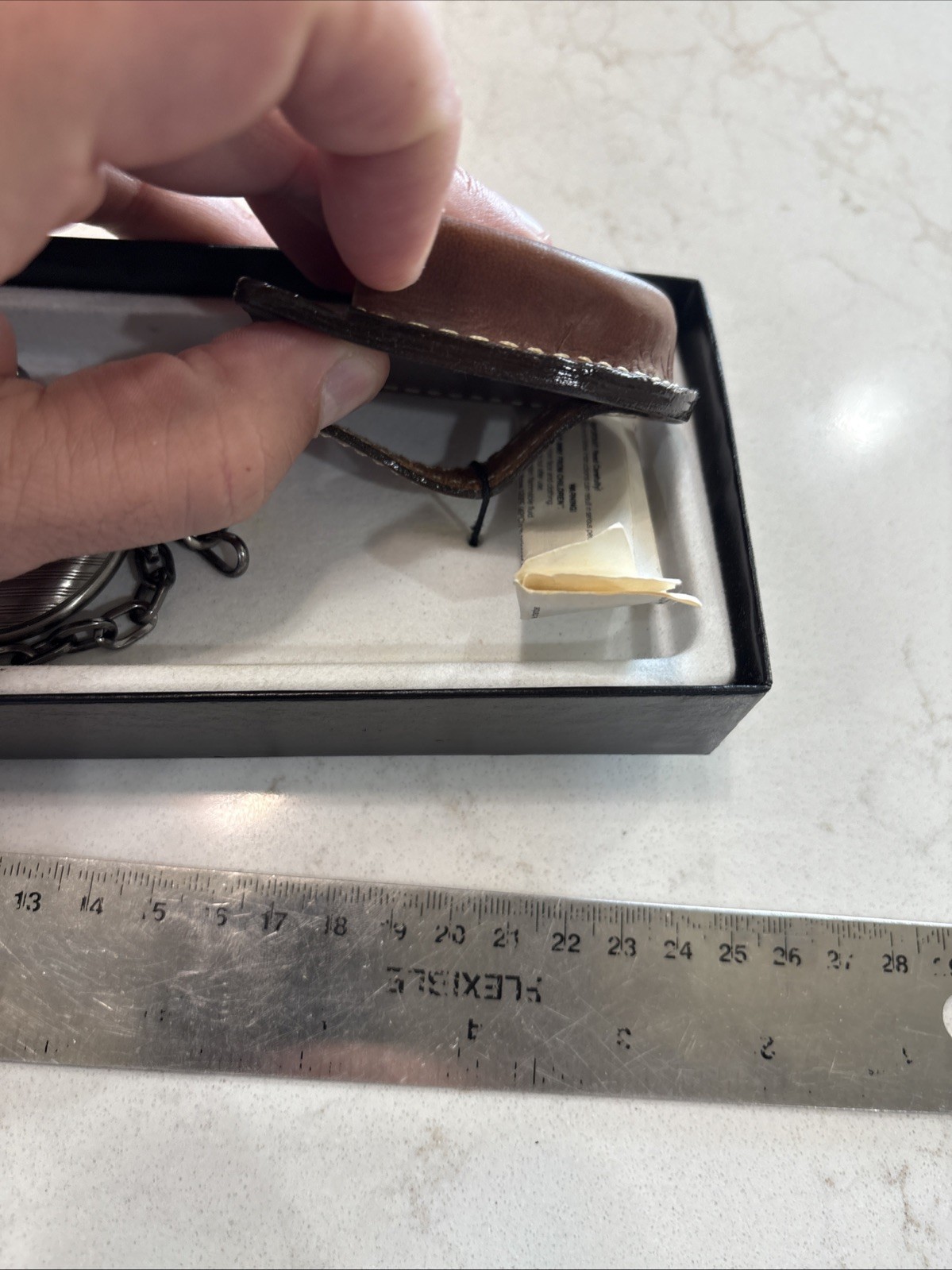 Colibri of London Pocket Watch with Case Pouch Chain NIB No Lid On Box