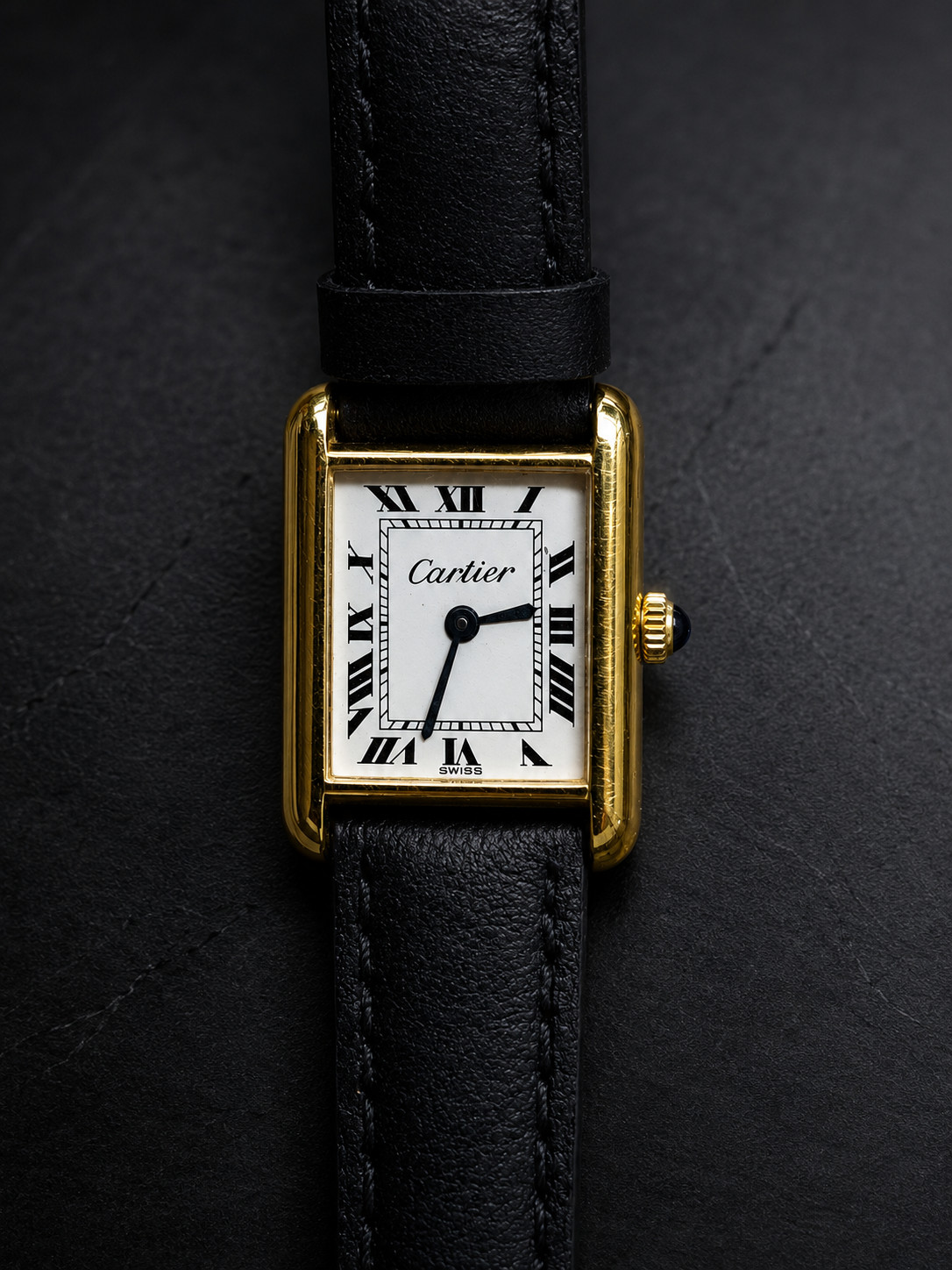 Vintage Cartier Tank Pre-must 18k Electroplated 1970s 21x28mm