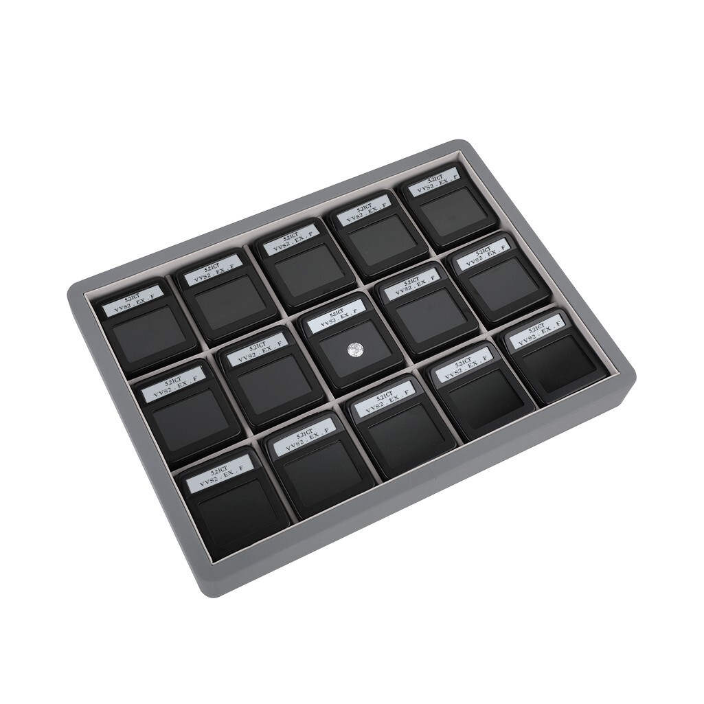 GemTrue Diamond Display Box Set with logo inter-changeable stone details card