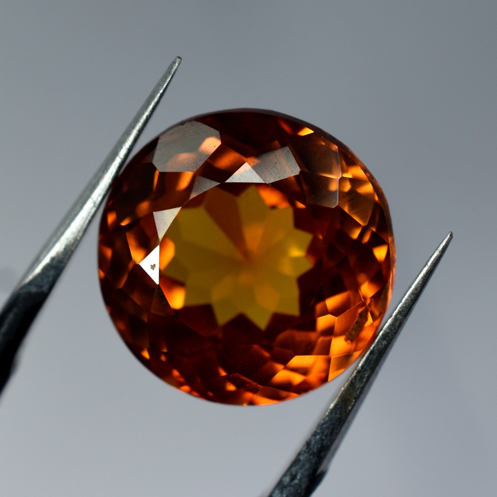 Natural Amazing Orange Sapphire Round Cut 9.80 Ct CERTIFIED Loose Gemstone