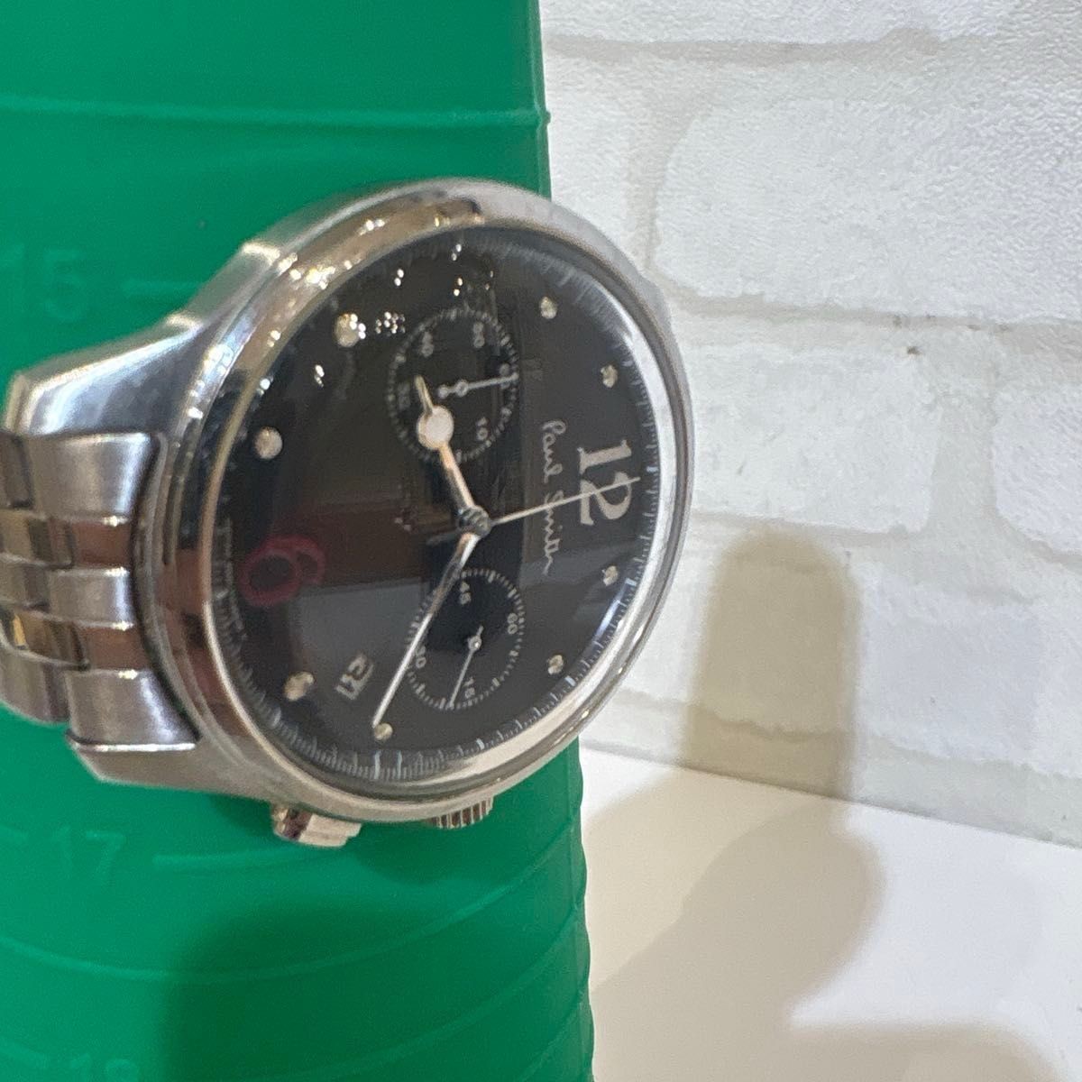 Paul Smith Chronograph Men’s Watch Black Dial Silver SS Working From Japan