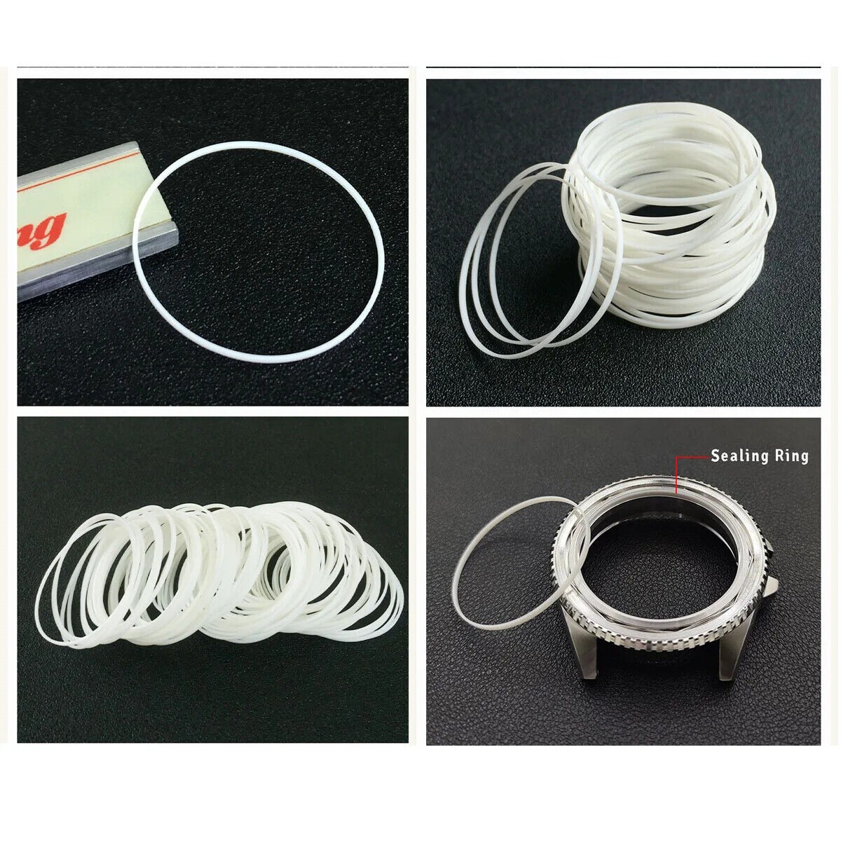 0.6/0.8/1.25/1.7mm Waterproof seal I-Ring Watch Gasket Glass Crystal Replacement