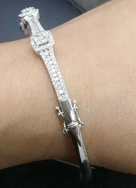 8 Ct Round Cut Simulated Diamond Women’s Tennis Bracelet 14K White Gold Plated